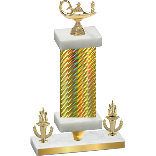 Premium Single Gold Carbon Fiber Victory Academics Trophy