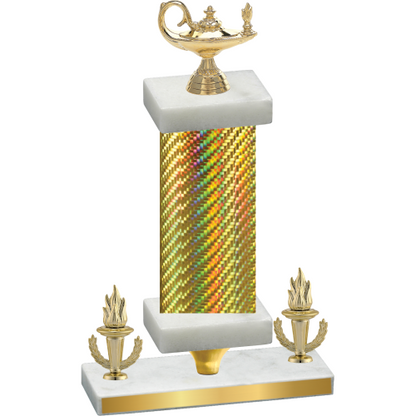 Premium Single Gold Carbon Fiber Victory Academics Trophy