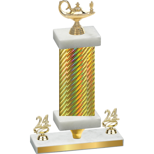 Premium Single Gold Carbon Fiber Year Academics Trophy