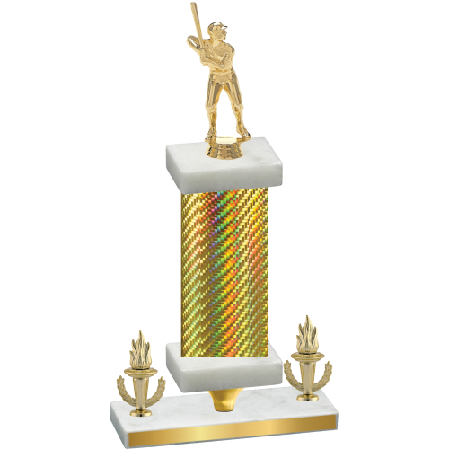 Premium Single Gold Carbon Fiber Victory Baseball Trophy