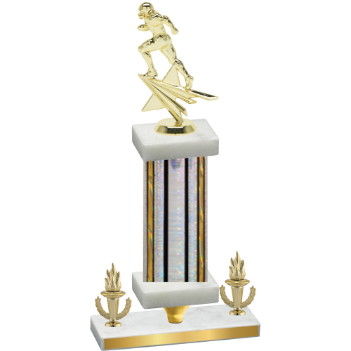 Premium Single Silver Glacier Victory Football Trophy