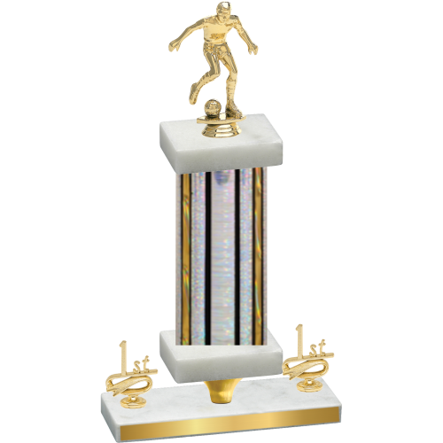 Premium Single Silver Glacier First Place Soccer Trophy