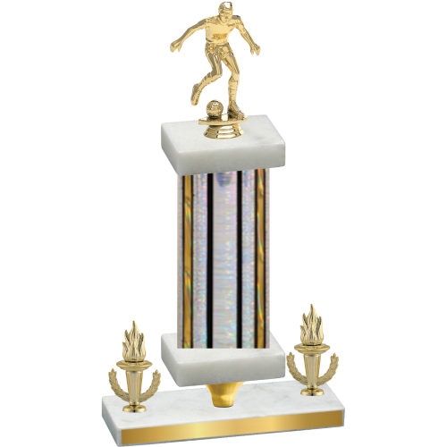 Premium Single Silver Glacier Victory Soccer Trophy