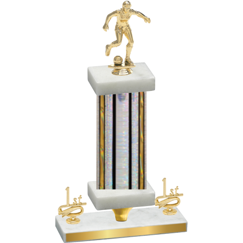 Premium Single Silver Glacier First Place Soccer Trophy