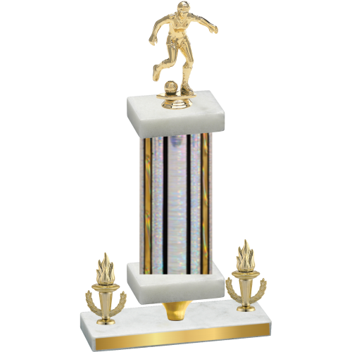 Premium Single Silver Glacier Victory Soccer Trophy