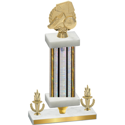 Premium Single Silver Glacier Victory Soccer Trophy