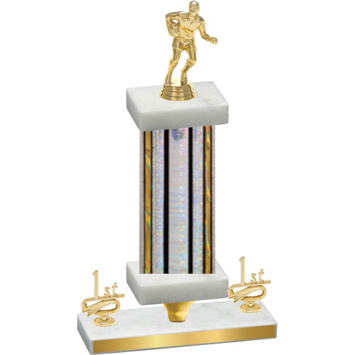 Premium Single Silver Glacier First Place Rugby Trophy