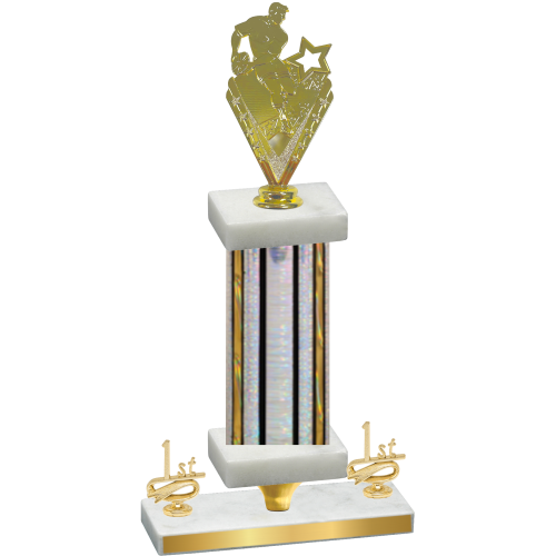 Premium Single Silver Glacier First Place Rugby Trophy