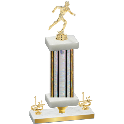 Premium Single Silver Glacier First Place Running Trophy