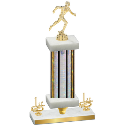 Premium Single Silver Glacier First Place Running Trophy