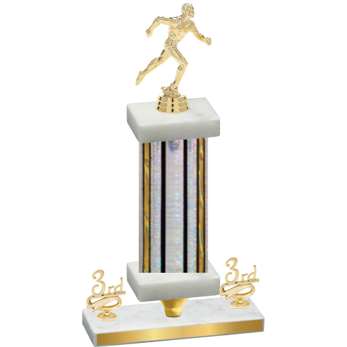 Premium Single Silver Glacier Third Place Running Trophy