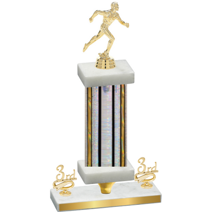 Premium Single Silver Glacier Third Place Running Trophy