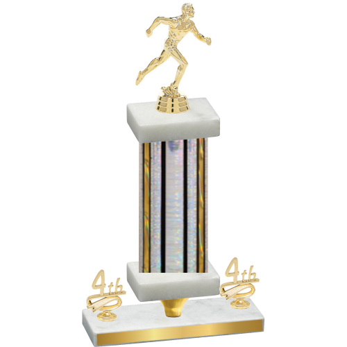 Premium Single Silver Glacier Fourth Place Running Trophy