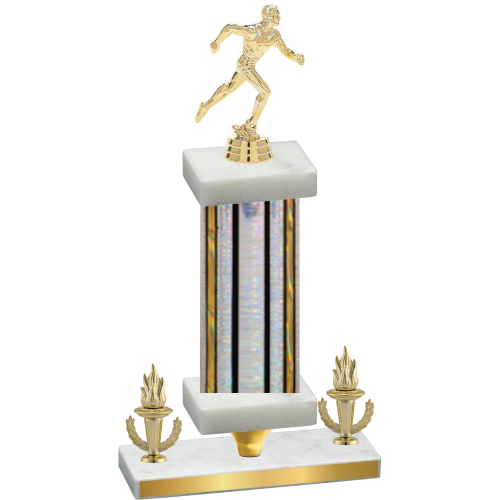 Premium Single Silver Glacier Victory Running Trophy