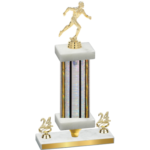 Premium Single Silver Glacier Year Running Trophy