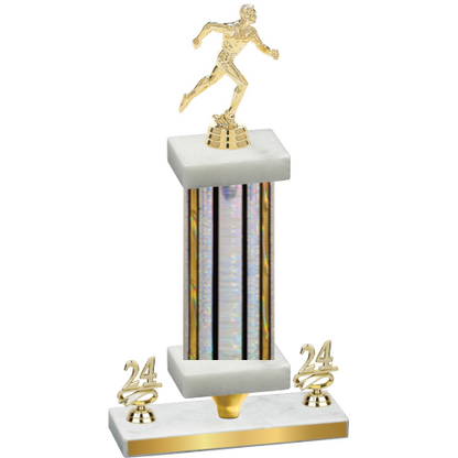 Premium Single Silver Glacier Year Running Trophy