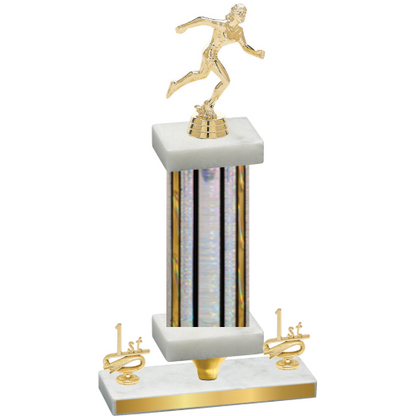 Premium Single Silver Glacier First Place Running Trophy