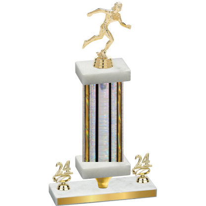 Premium Single Silver Glacier Year Running Trophy