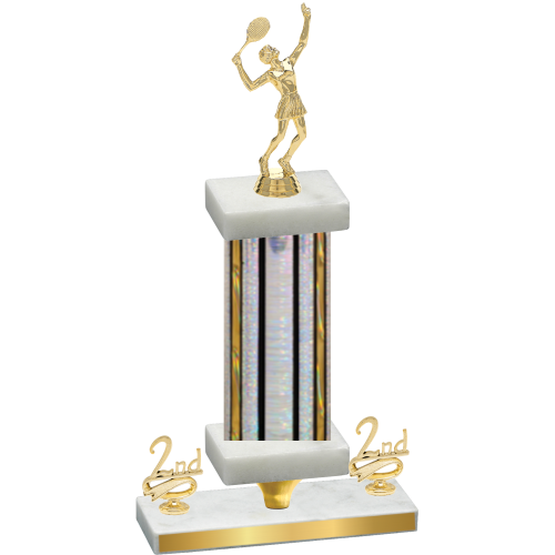 Premium Single Silver Glacier Second Place Tennis Trophy