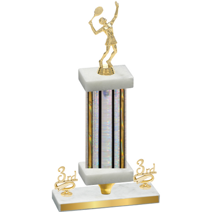 Premium Single Silver Glacier Third Place Tennis Trophy