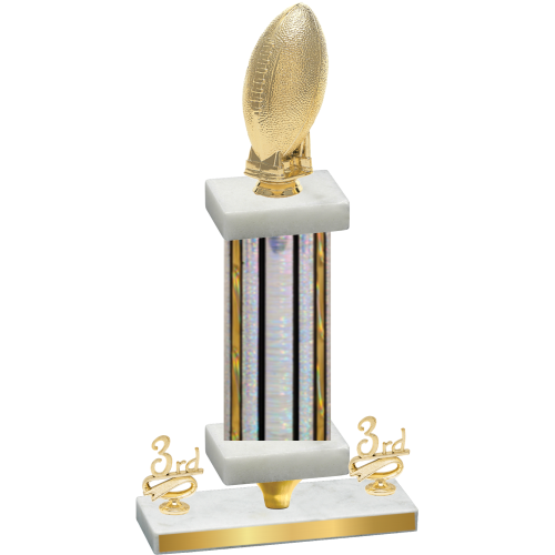 Premium Single Silver Glacier Third Place Football Trophy