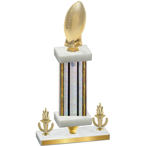 Premium Single Silver Glacier Victory Football Trophy