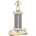 Premium Single Silver Glacier First Place Wrestling Trophy