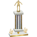 Premium Single Silver Glacier Fourth Place Wrestling Trophy