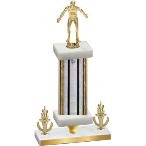 Premium Single Silver Glacier Victory Wrestling Trophy