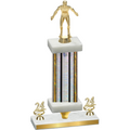 Premium Single Silver Glacier Year Wrestling Trophy