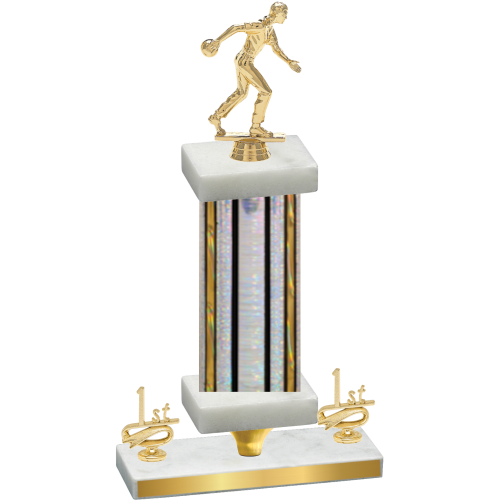 Premium Single Silver Glacier First Place Bowling Trophy