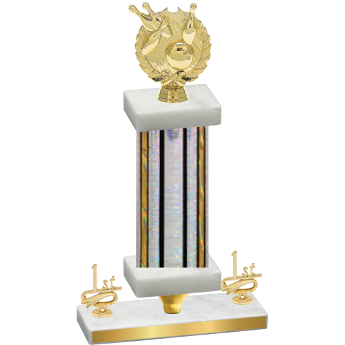 Premium Single Silver Glacier First Place Bowling Trophy