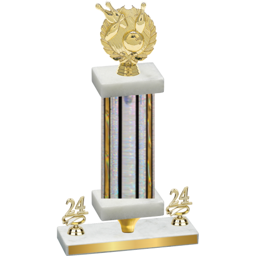 Premium Single Silver Glacier Year Bowling Trophy