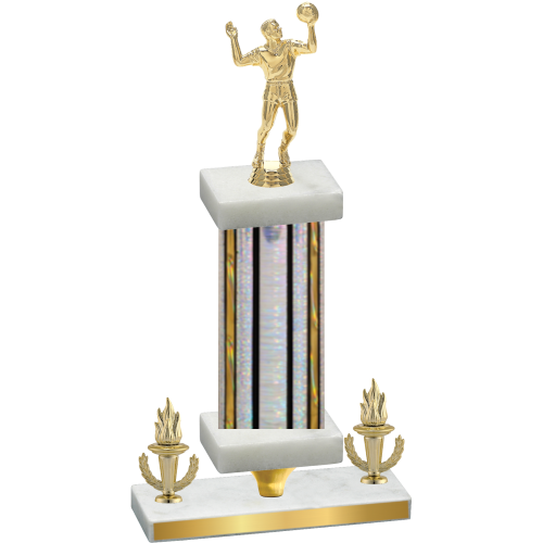 Premium Single Silver Glacier Victory Volleyball Trophy