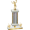 Premium Single Silver Glacier First Place Volleyball Trophy