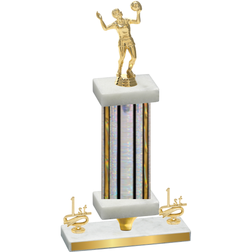 Premium Single Silver Glacier First Place Volleyball Trophy