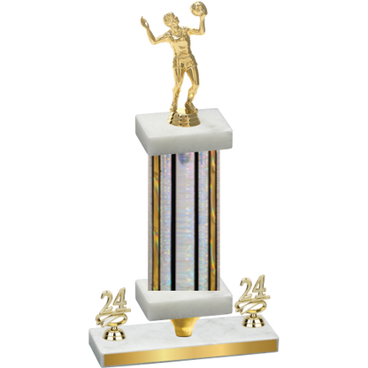 Premium Single Silver Glacier Year Volleyball Trophy