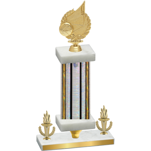 Premium Single Silver Glacier Victory Volleyball Trophy