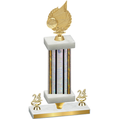 Premium Single Silver Glacier Year Volleyball Trophy