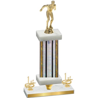 Premium Single Silver Glacier First Place Swimming Trophy