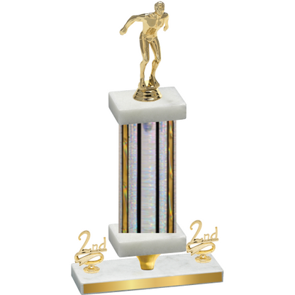 Premium Single Silver Glacier Second Place Swimming Trophy