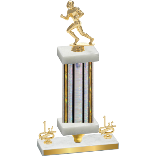 Premium Single Silver Glacier First Place Football Trophy