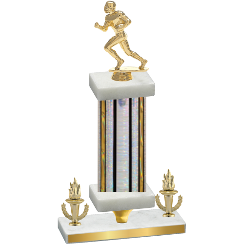 Premium Single Silver Glacier Victory Football Trophy