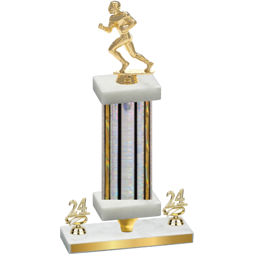 Premium Single Silver Glacier Year Football Trophy