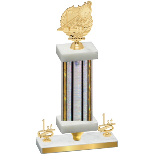 Premium Single Silver Glacier First Place Swimming Trophy