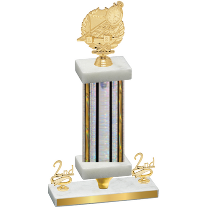 Premium Single Silver Glacier Second Place Swimming Trophy