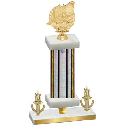 Premium Single Silver Glacier Victory Swimming Trophy