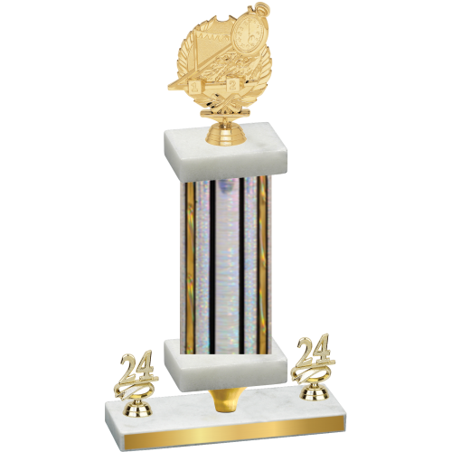 Premium Single Silver Glacier Year Swimming Trophy