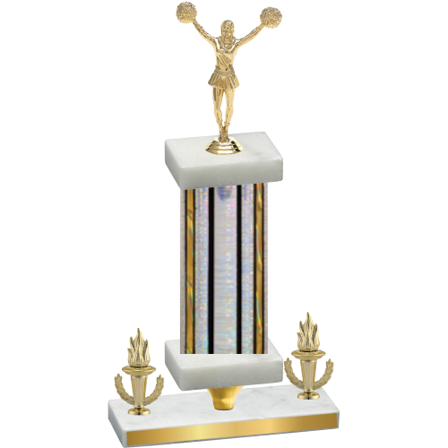 Premium Single Silver Glacier Victory Cheerleading Trophy