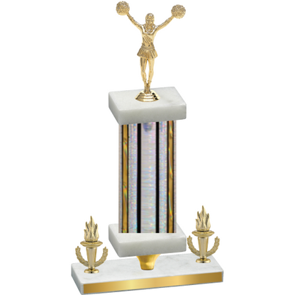 Premium Single Silver Glacier Victory Cheerleading Trophy